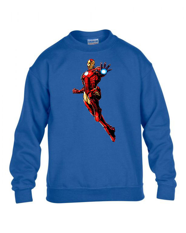 vasember iron man avengers bosszúállók Kék Gyerek Pulóver