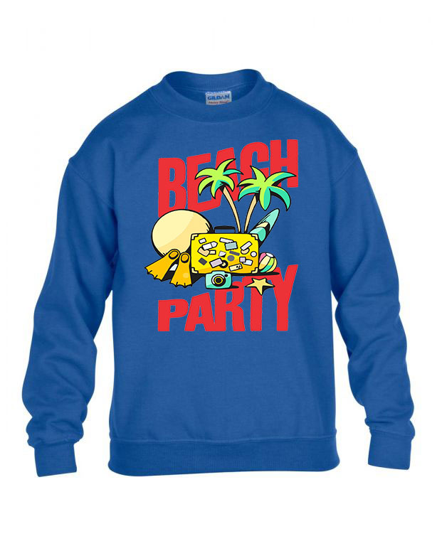 nyár nyaralás beach party Kék Gyerek Pulóver