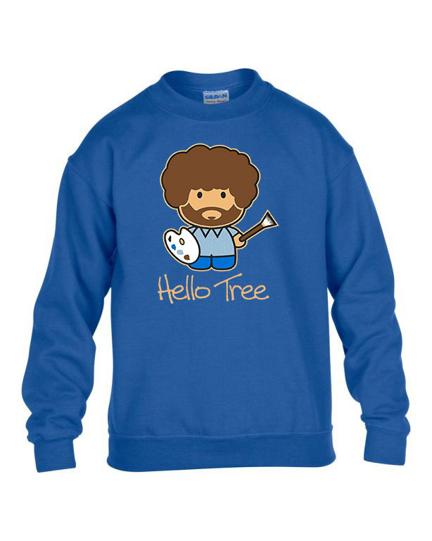 Bob Ross festészet festő Kék Gyerek Pulóver