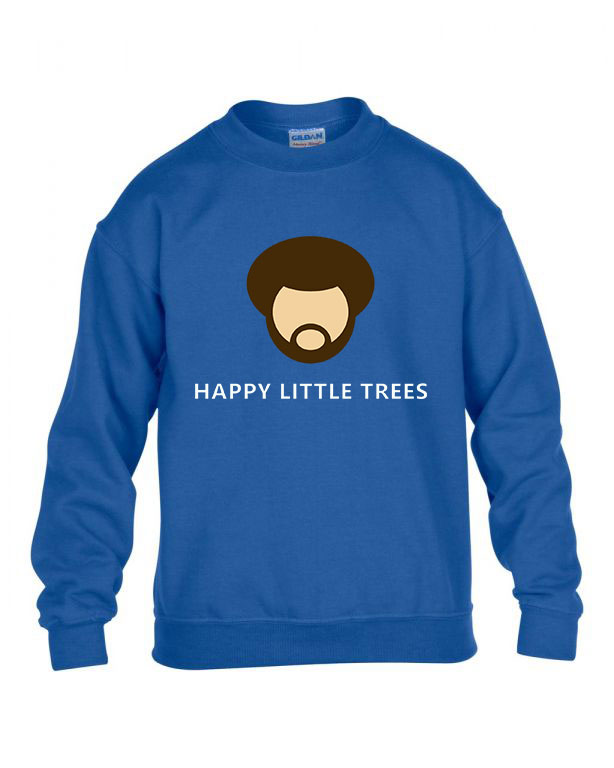 Bob Ross Festészet Festő Kék Gyerek Pulóver