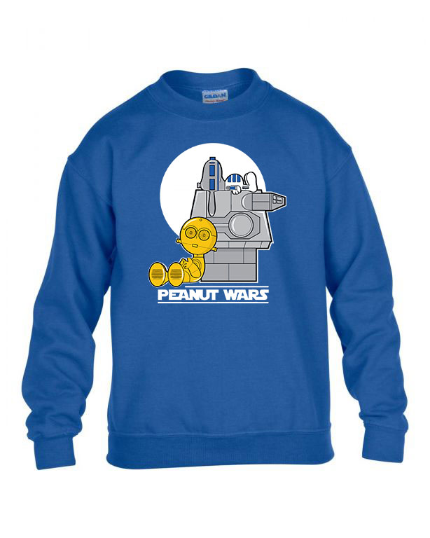 star wars c2po r2d2 Kék Gyerek Pulóver