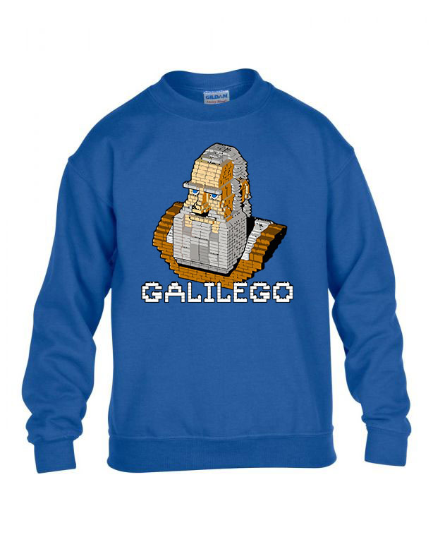 Humor Vicces Lego Galilei Kék Gyerek Pulóver