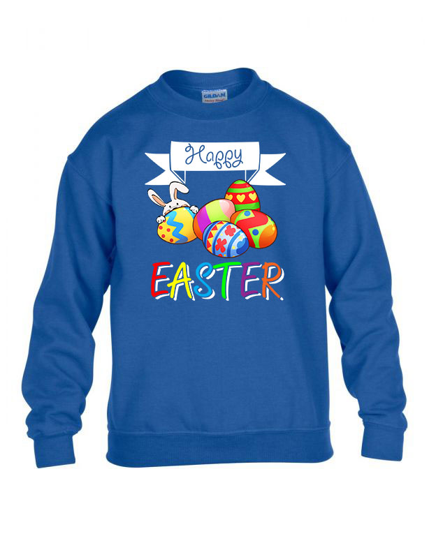 happy easter húsvét Kék Gyerek Pulóver