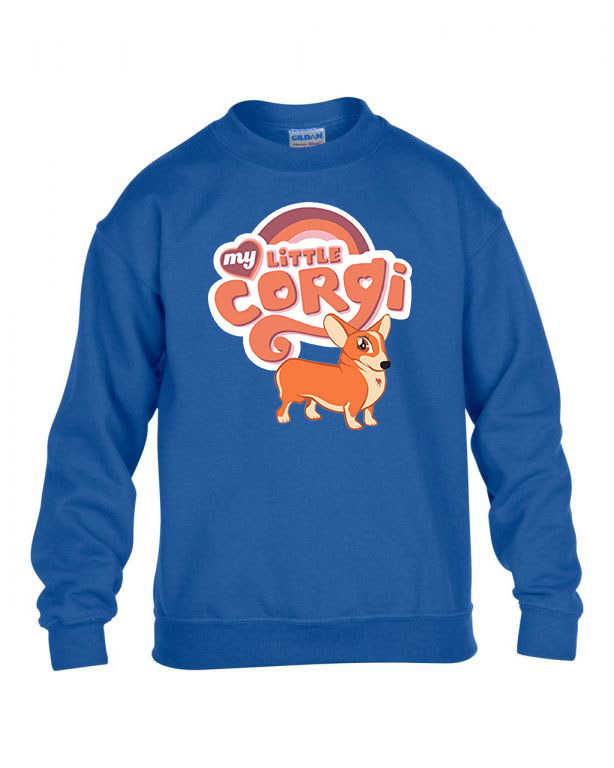 corgi korgi kutya Kék Gyerek Pulóver
