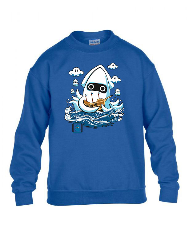 super mario octopus Kék Gyerek Pulóver
