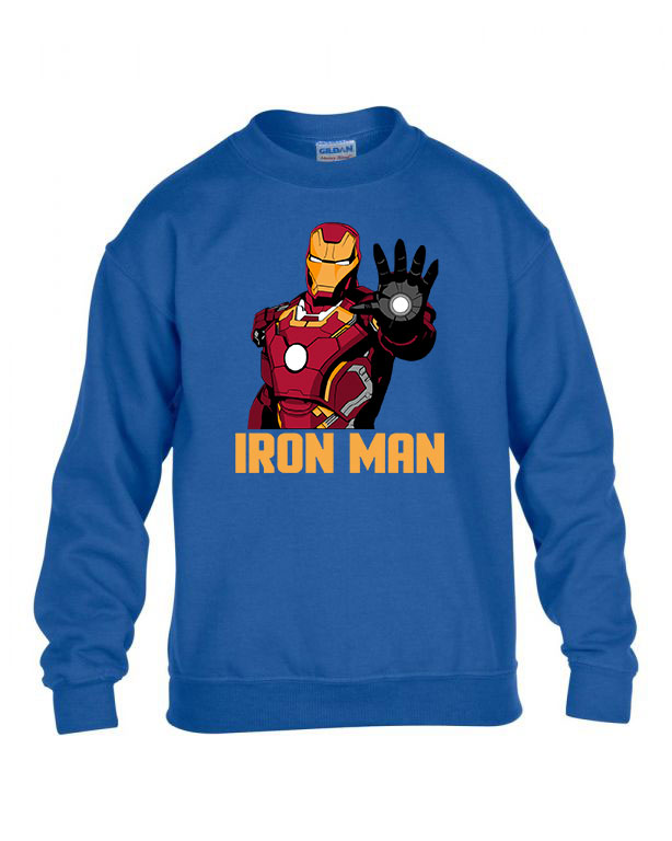 iron man vasember Kék Gyerek Pulóver