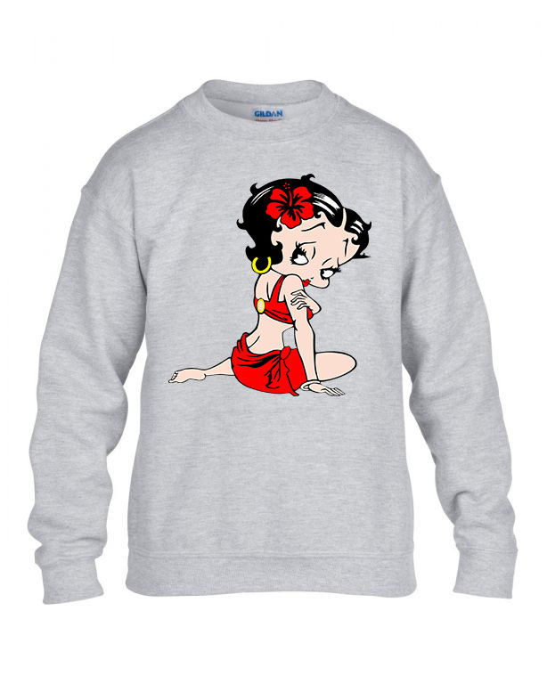 Betty Boop Sportszürke Gyerek Pulóver