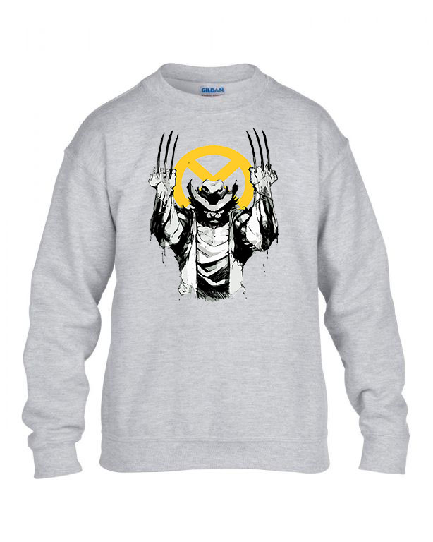 x-men rozsomák wolverine Sportszürke Gyerek Pulóver
