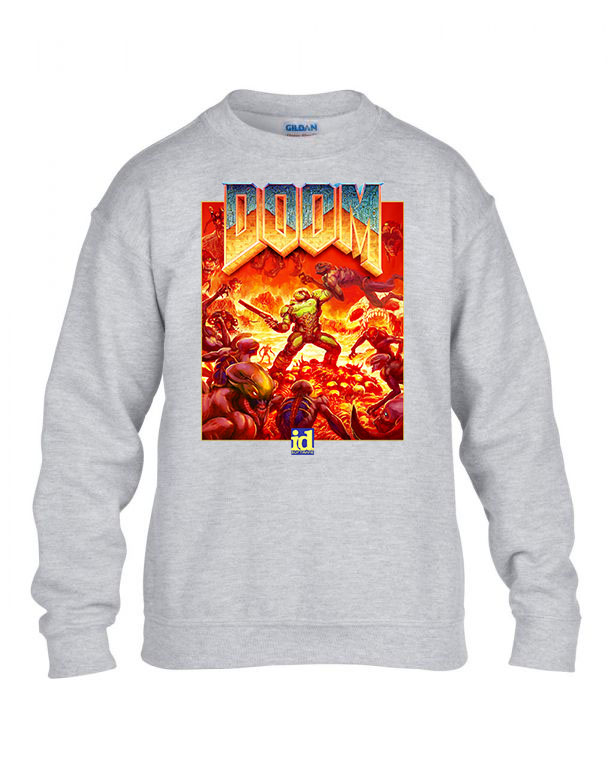 doom Sportszürke Gyerek Pulóver