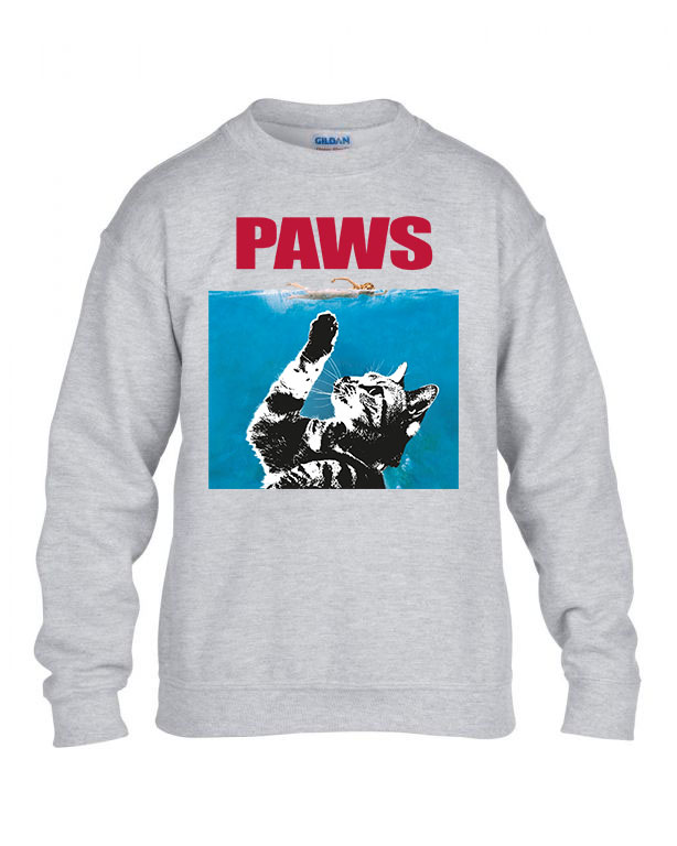 macskás cicás paws Sportszürke Gyerek Pulóver
