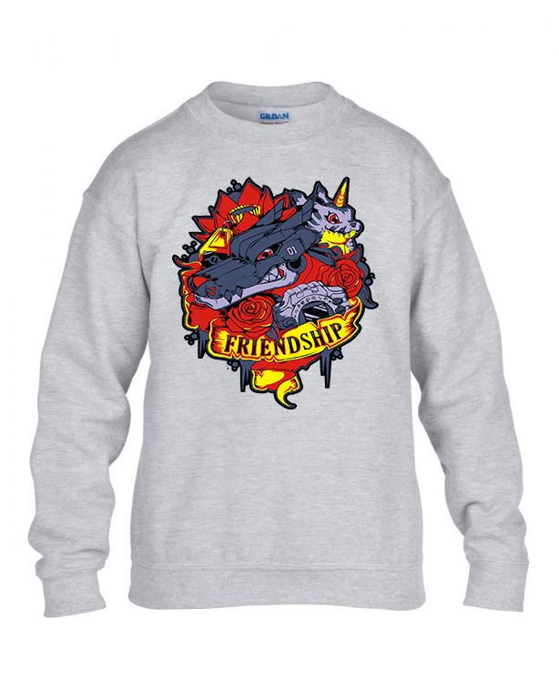 digimon gabumon Sportszürke Gyerek Pulóver