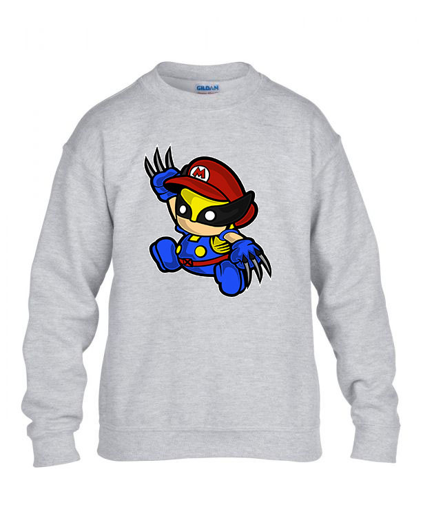 wolverine mario Sportszürke Gyerek Pulóver