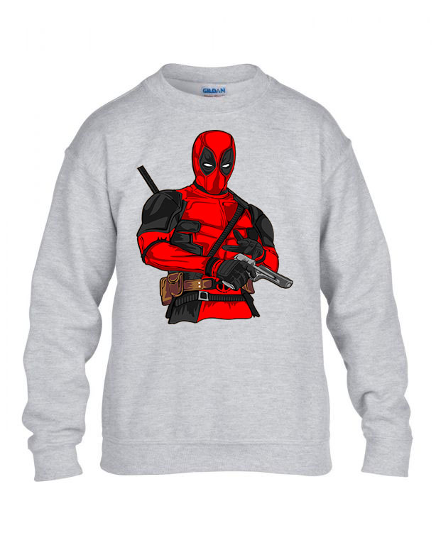 deadpool Sportszürke Gyerek Pulóver