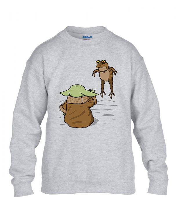 baba yoda baby yoda béka Sportszürke Gyerek Pulóver