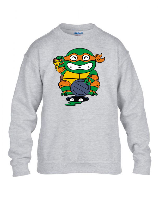 tini ninja teknőcök michelangelo Sportszürke Gyerek Pulóver