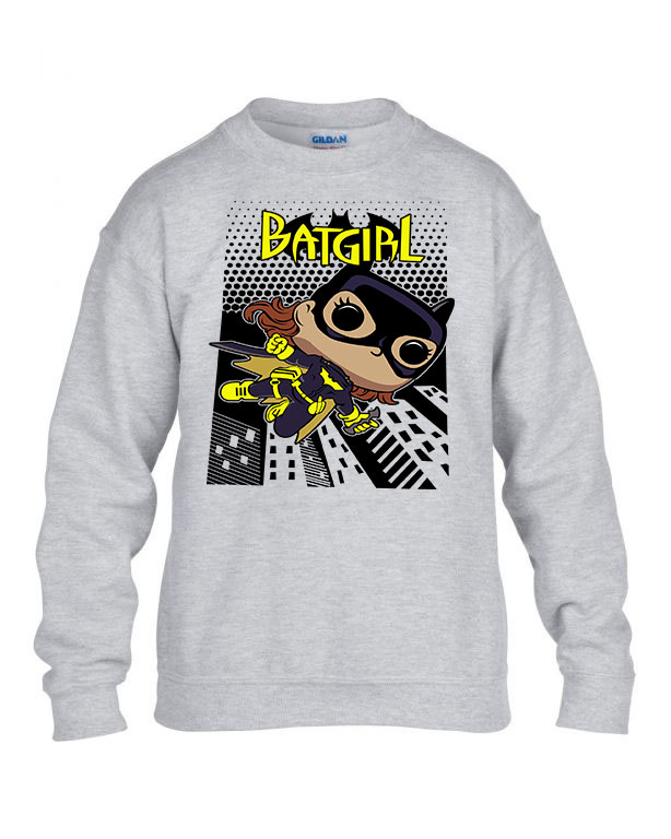 Batgirl Sportszürke Gyerek Pulóver