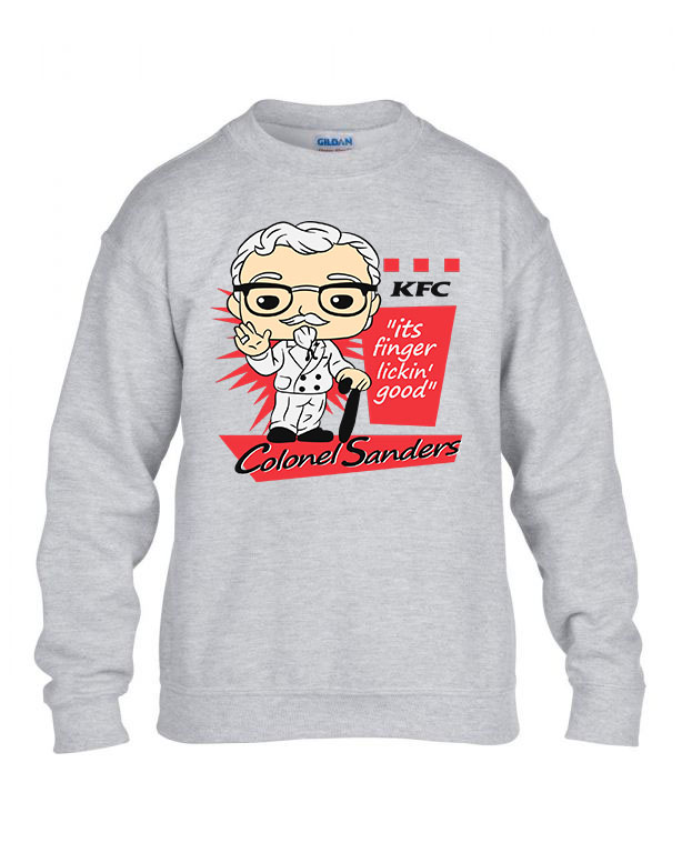 kft colonel sanders Sportszürke Gyerek Pulóver
