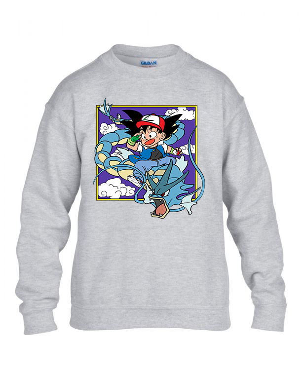 dragon ball gyarados son goku Sportszürke Gyerek Pulóver