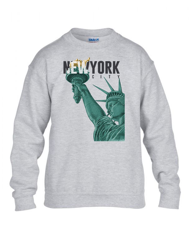 new york city szabadságszobor Sportszürke Gyerek Pulóver