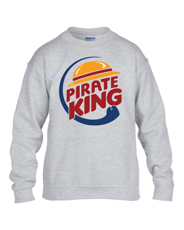 One Piece Pirate King Sportszürke Gyerek Pulóver