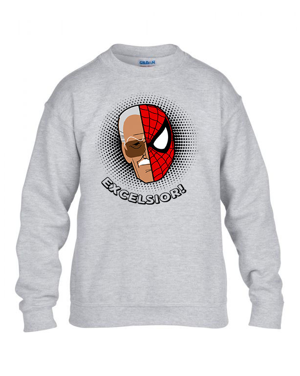 stan lee pókember marvel Sportszürke Gyerek Pulóver