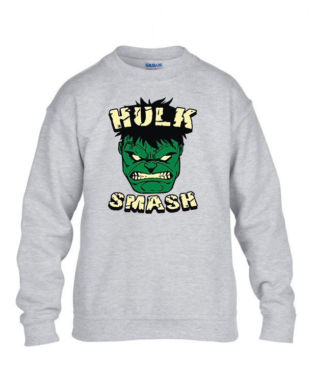 hulk smash avengers bosszúállók Sportszürke Gyerek Pulóver