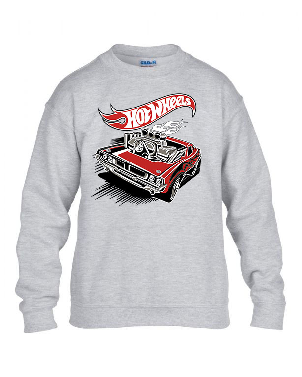 Hot Wheels Sportszürke Gyerek Pulóver