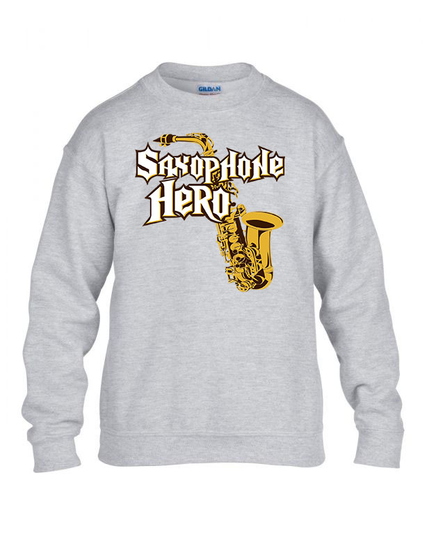 saxophone Sportszürke Gyerek Pulóver