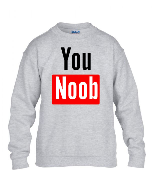 youtube you noob Sportszürke Gyerek Pulóver