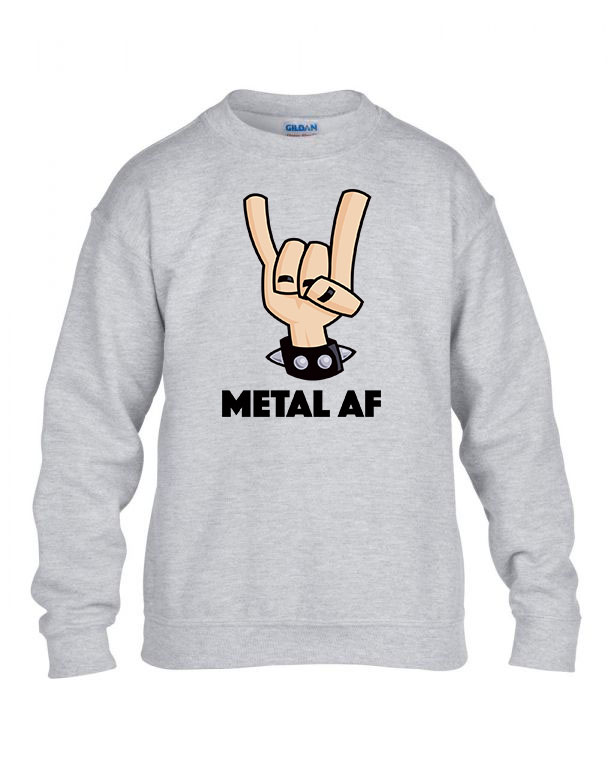 heavy metal as fuck Sportszürke Gyerek Pulóver