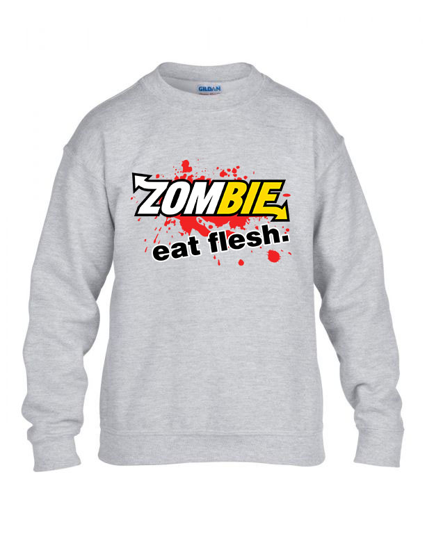 zombi zombis subway humor Sportszürke Gyerek Pulóver
