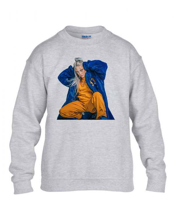 billie eilish Sportszürke Gyerek Pulóver