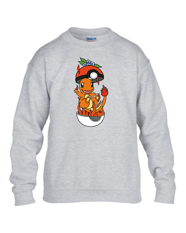 pokemon charmander Sportszürke Gyerek Pulóver