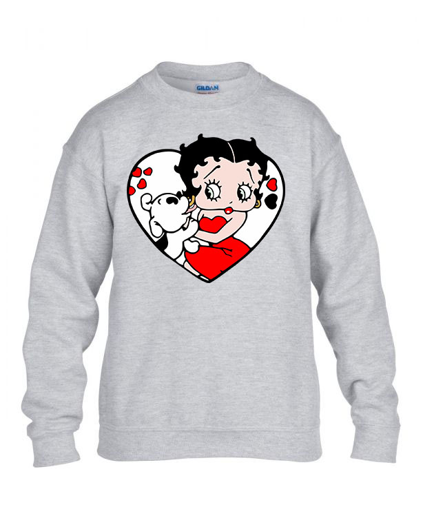 betty boop Sportszürke Gyerek Pulóver
