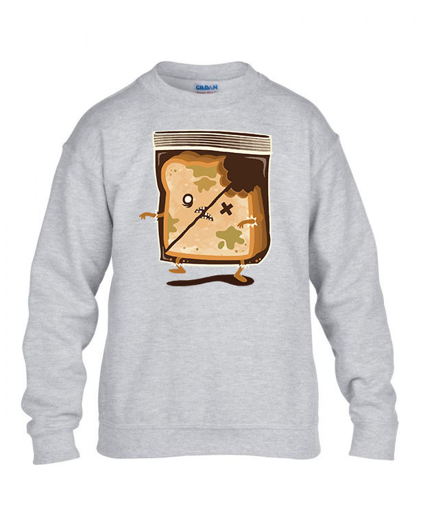 walking bread kenyér zombi humor Sportszürke Gyerek Pulóver