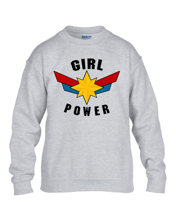 girl power Sportszürke Gyerek Pulóver
