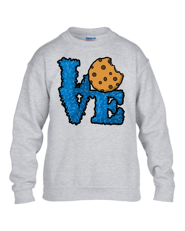 sütiszörny cookie love Sportszürke Gyerek Pulóver
