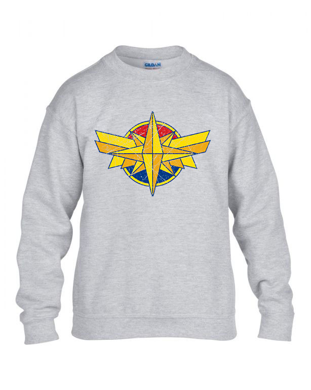 captain marvel marvel kapitány Sportszürke Gyerek Pulóver
