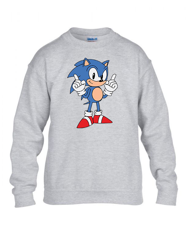 sonic Sportszürke Gyerek Pulóver