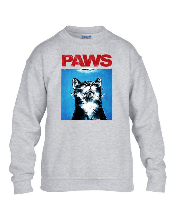 paws macsa macskás cica Sportszürke Gyerek Pulóver