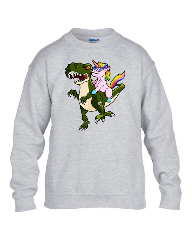 unikornis t-rex Sportszürke Gyerek Pulóver