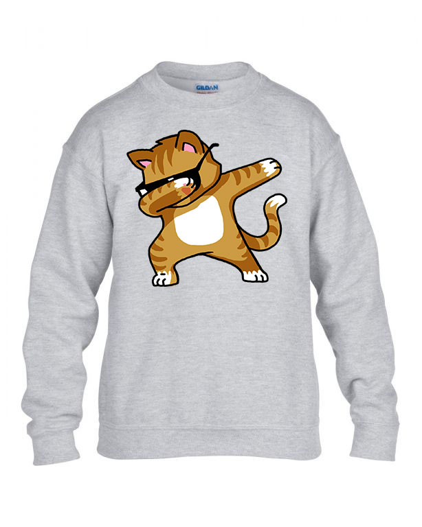 macska macskás cica cicás Sportszürke Gyerek Pulóver