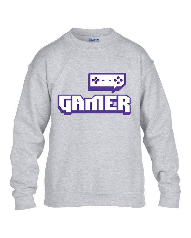 twitch gamer Sportszürke Gyerek Pulóver