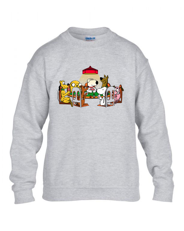 snoopy brian scooby doo pluto bátor a gyáva kutya kutyás Sportszürke Gyerek Pulóver
