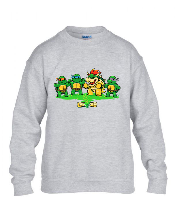 tini ninja teknőcök bowser Sportszürke Gyerek Pulóver