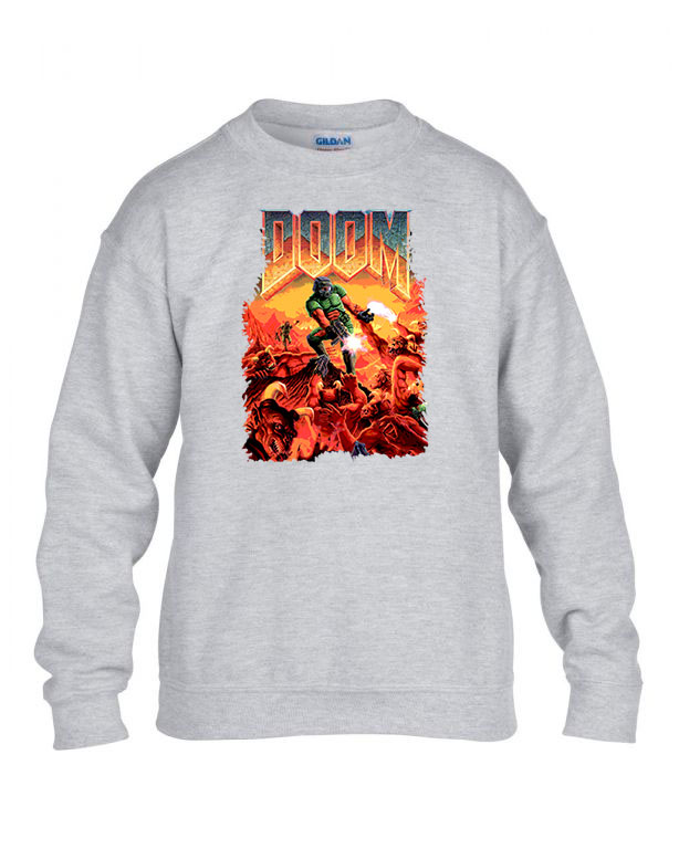 doom Sportszürke Gyerek Pulóver