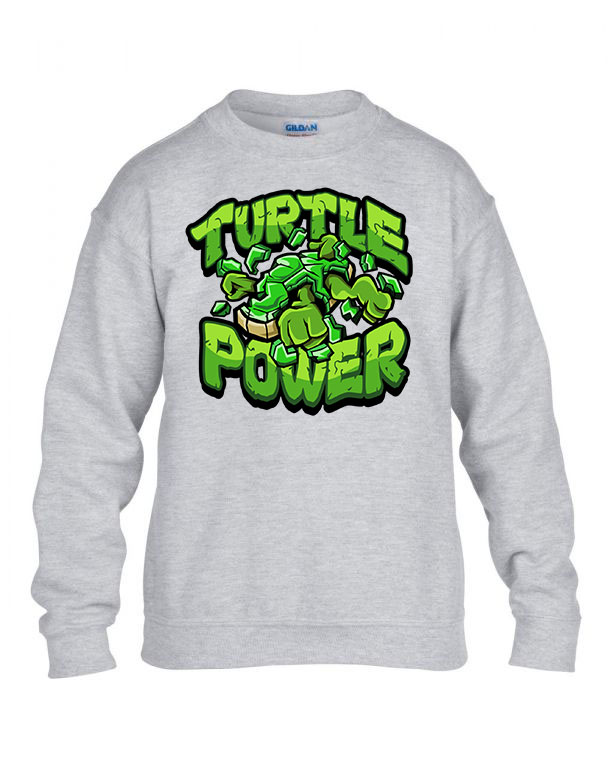 tini ninja teknőcök tmnt turtle power Sportszürke Gyerek Pulóver