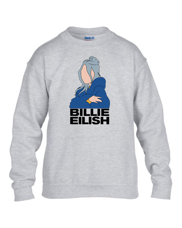 billie eilish Sportszürke Gyerek Pulóver