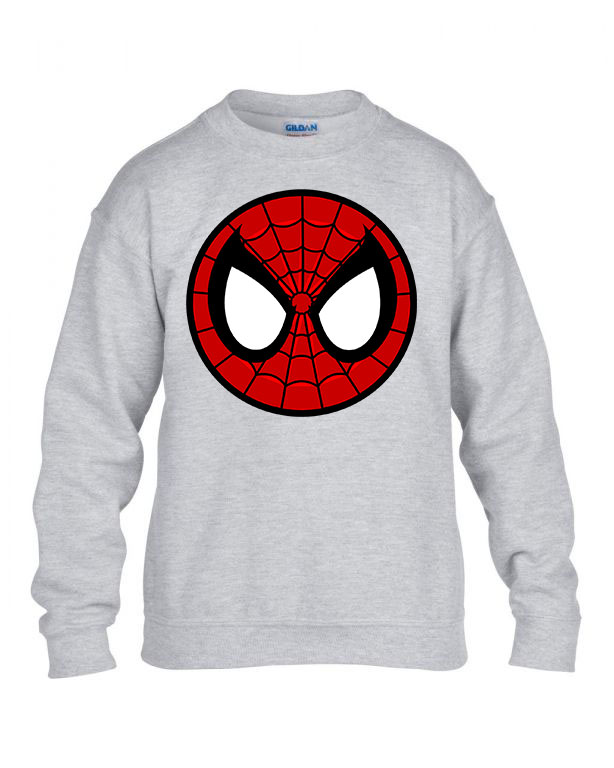 spider face spider man pókember Sportszürke Gyerek Pulóver