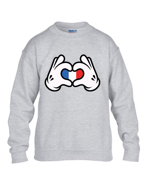 love france francia Sportszürke Gyerek Pulóver
